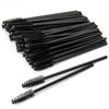 Samkos Disposable Eyelash Brush, 100 Pieces, Eyebrow Brush, Screw Brush, Eye Makeup, Eyelash Extensions, Easy to Carry, Suitable for Beginner Practice (Black)