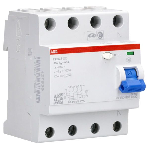 ABB F204A-63/0,3 RCD Fi-Safety Switch, 4-Pole