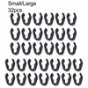 Sturdy Cable Clips for Microphone Stands and More Comprehensive Package, 32 PCS (Small Size)