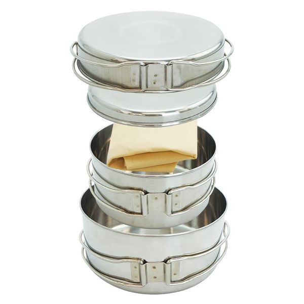 Hack Montana Outdoor Cooker Set of 4 - Silver