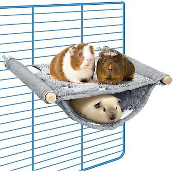 Upgraded Guinea Pig Bed, Luminous Hideout, Hanging Bird House Grey