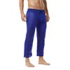 QiaTi Men's Fishnet Trousers Mesh Transparent Muscle Leggings Stretchy Long Trousers with Drawstring, C Navy