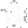 Viro 103 Cylinder Padlock, Base 60 mm, Brass