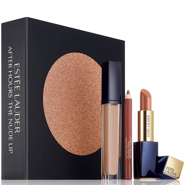 ESTEE LAUDER After Hours The Nude Lip Kit 3PC ( Lipstick, Lip Gloss Lip Pencil )