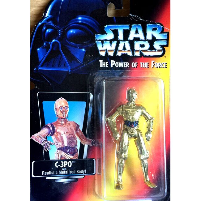 NEW STAR WARS-The Power of the Force, C-3PO-Realistic Melalized Body, ( toy )