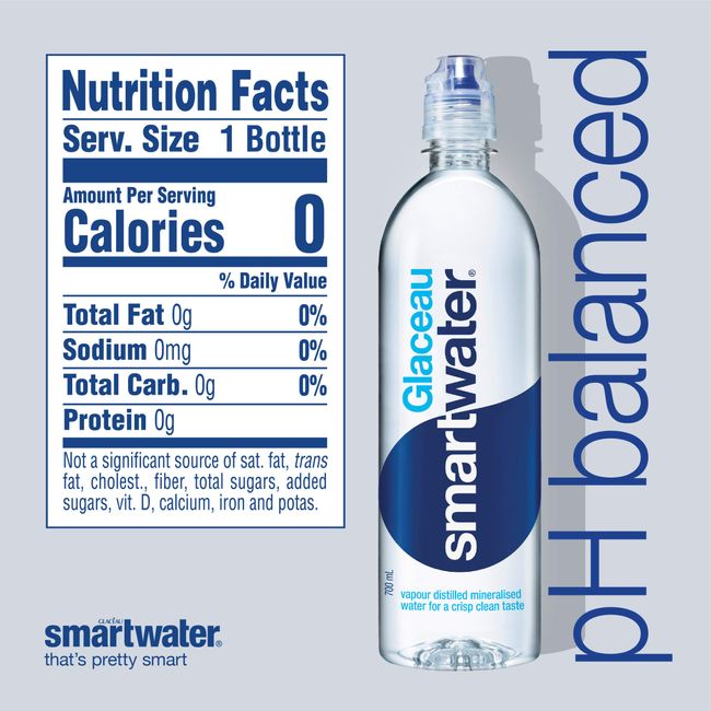 Smart Water - Sport Cap - 23.7 oz (24 Plastic Bottles)