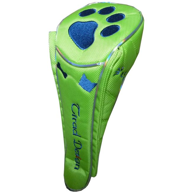 Golf Fairway Paw Magnetic Headcover (Green, Fairway)