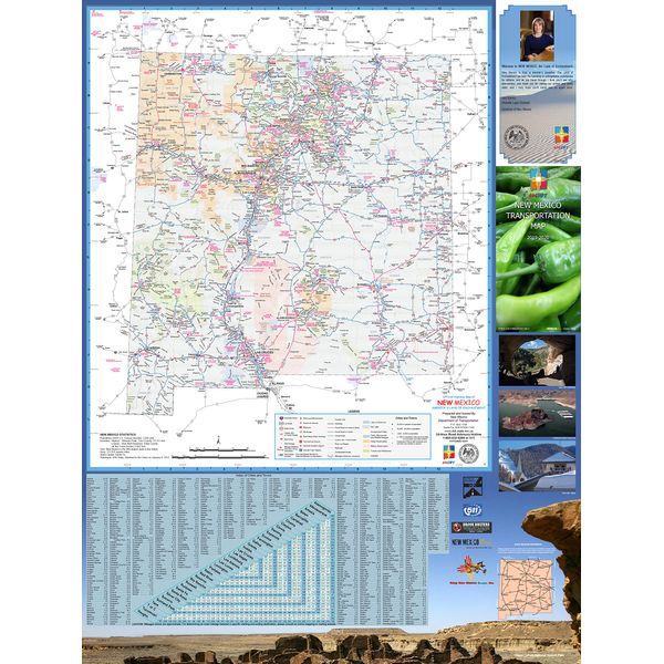36x48 New Mexico State Official Executive Laminated Wall Map