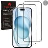 TECHGEAR 2 Pack FULL GLASS Screen Protector for iPhone 15 / 16 [Full Coverage] 3D Tempered Glass Screen Protector Guard Cover
