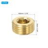 PATIKIL 1/2 inch Male BSP Pipe Plug Internal Hex Thread Socket, 5 Pack Hex Counter Sunk Solid Brass Pipe Plug Fitting Set for Pipe Air Tanks