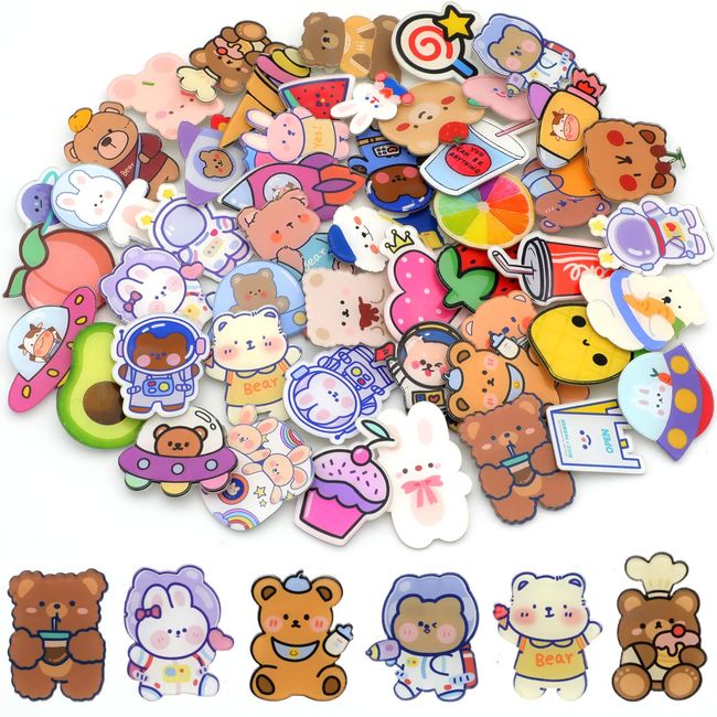 Cute Pins for Backpacks,50 Pcs Kawaii Acrylic Pins, Aesthetic for Girl's Bags,Hoodies,Hats,Jackets Decorative Clothing Bags Jackets Hat Backpacks Bag Accessories