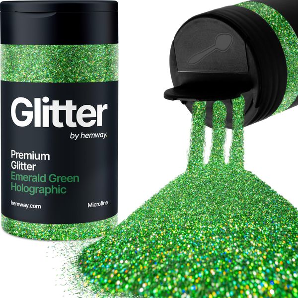 Glitter Shaker Verde Smeraldo Olografico Viso Nail Art Tumbler Natale Festival Accessori Microfine Craft Resin Cosmetico 125g/4.4oz