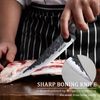 7inch Black Handmade Forged Sharp Kitchen Chef Knives Boning Knife Meat Cleaver