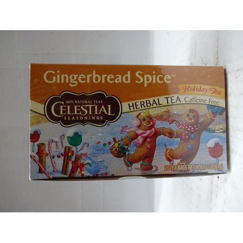 Celestial Seasonings Holiday Tea Gingerbread Spice Herb Tea, 20-count (Pack of 2)