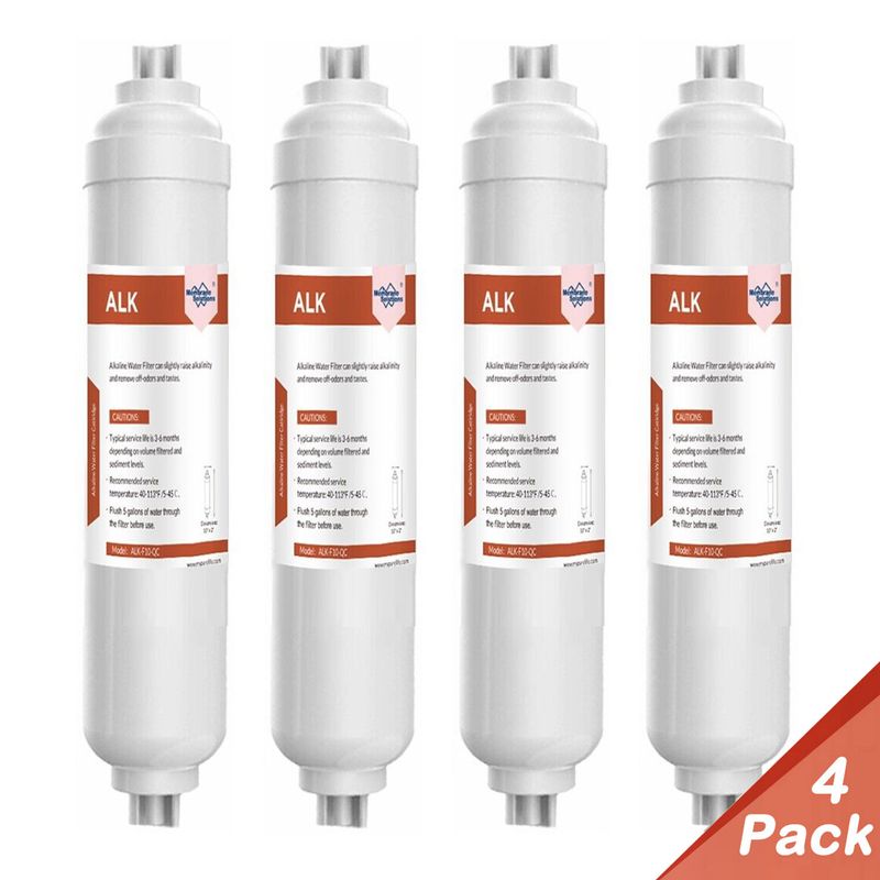 4 Pack pH+ Inline Mineral Alkaline Ionizer Water Filter RO Cartridge ...