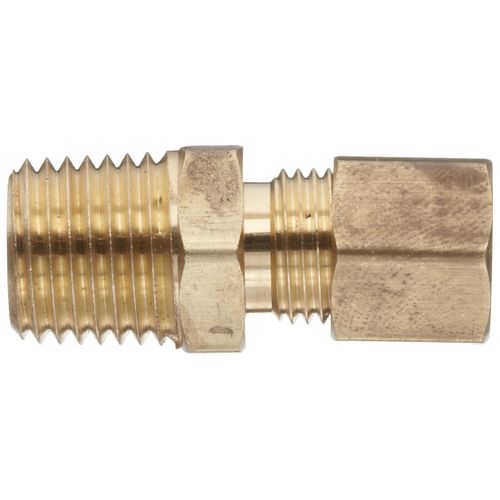 Anderson Metals-50068-0304 Brass Tube Fitting, Connector, 3/16" Compression x 1/4" Male Pipe