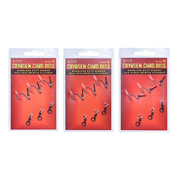ESP Cryogen Chod Rig With Bait Screw Barbed OR Barbless: Barbless 6