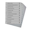 Folder Index for Important Documents, DIN A4, Light Grey (Set of 5)