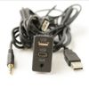 USB Extension Cable Adapter Car Dash Flush Mount AUX Dual USB Port Panel 150CM