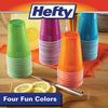 Hefty Party Cup Variety Pack, Disposable Plastic Party Cups, Easy Grip & Durable, Assorted Color Cup Variety Pack, 16-Ounce Cups, 100 CT Per Pack (Pack of 1)