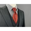 S&W SHLAX&WING Ties for Men Orange Dark Copper with Floral Pattern Classic Size