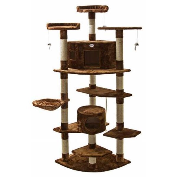 Go Pet Club F2031 80 in. Brown Cat Tree