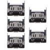5Pcs Game Console Socket, HDMI Socket Port Interface Connector Replacement Parts for PS4 Slim/PRO, Accurate and Precise