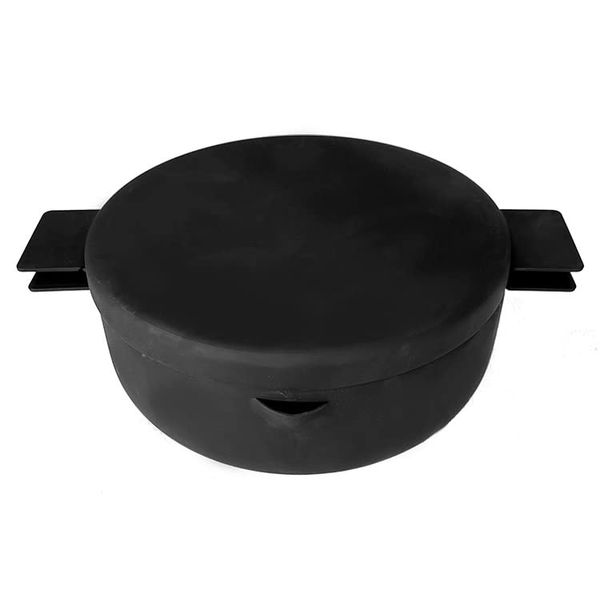 Tsururehanako x Orange Pages Iron Frying Pot with Lid, 7.1 inches (18 cm)