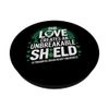 Traumatic Brain Injury Awareness Unbreakable Shield PopSockets Adhesive PopGrip