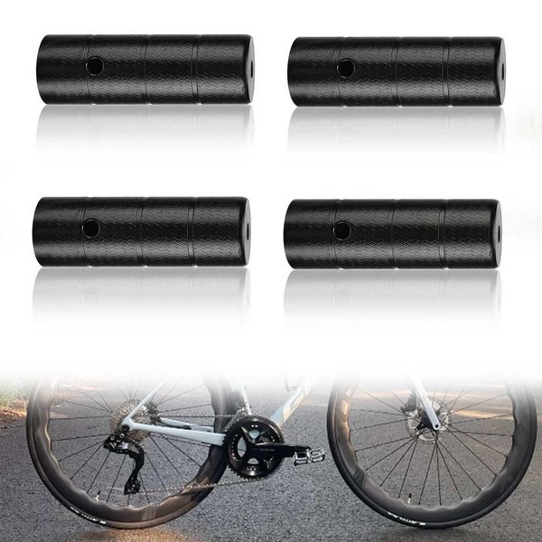 WJUAN Pegs, 4 Stück, Schwarz, Hochwertiges Eisen, BMX Pegs, Ausgewählte Materialien, Einfache Installation, Fahrrad Fussrasten, Geeignet für Rennräder, Mountainbikes, BMX