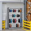 Wire Spool Rack, Wire Spool Holder Wall Mounted, Cable Dispenser with 4 Rods, St