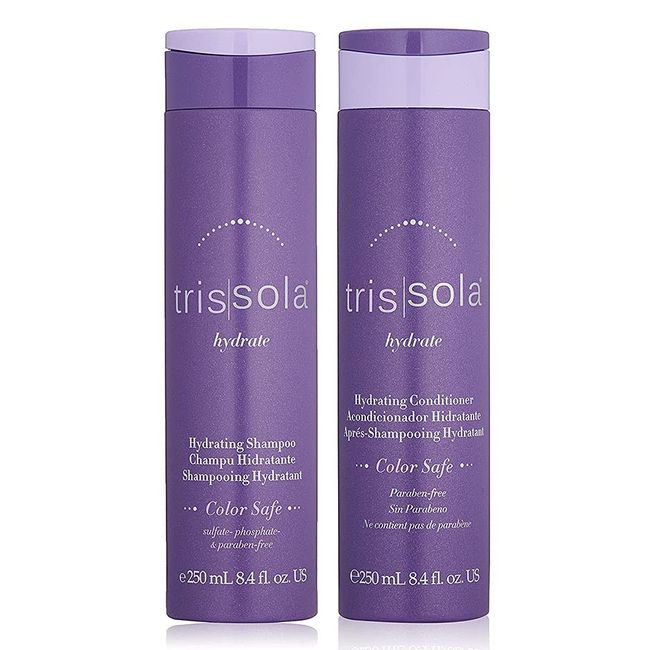 Trissola Hydrate Shampoo and Conditioner Duo - Moisturizing Hair Shampoo and Conditioner Set (8.4 oz)