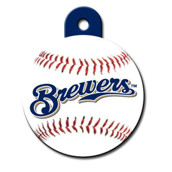 MLB Engraved Milwaukee Brewers Pet ID Tag fast ssh
