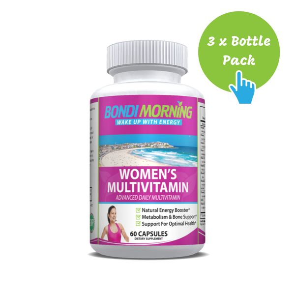 Multivitamin Supplement for Women, Essential Vitamins & Minerals - 60 Caps x 3