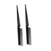 Amelia Beauty Products 3 Row Styler Brush, 7 in | Hair Styling Comb | Travel Hairbrush for women | Rat Tail Comb for Detangling (Black)