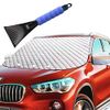 Car Windshield Snow Ice Winter Cover 62X49 Extra Large with 4 Layers Full Wiper Protector Magnetic Windshield Covers for Most Car SUV Truck Van Snow Ice Sun Frost Defense Side Mirror Covers