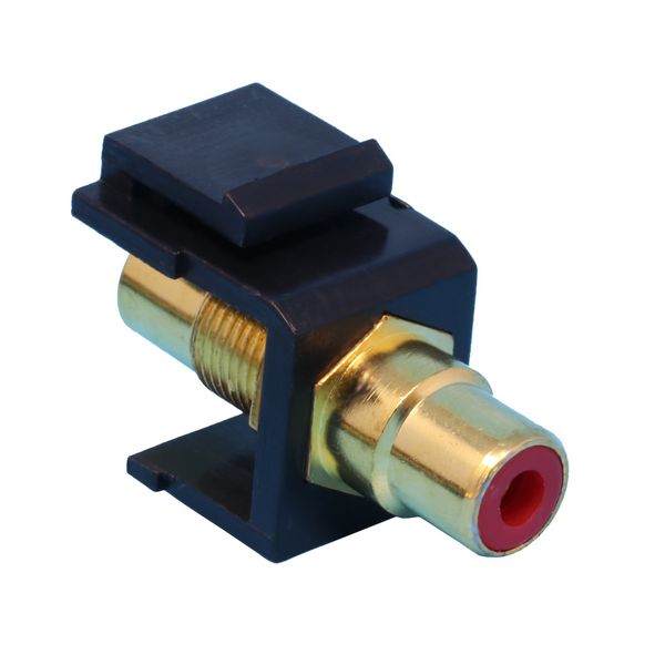 RiteAV RCA Red Keystone Coupler Black Female/Female