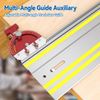 Table Saw Miter Gauge Adjustable Multi-Angle Track Saw Guide Square Right Angle Guide Angle Stop for Makita Festool DeWalt Guide Rail