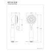 Kingston Brass K511AW Kaiser Hand Shower Head, White/Grey