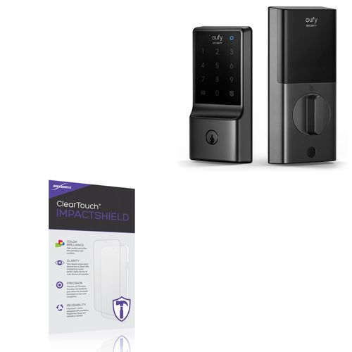 BoxWave Screen Protector Compatible with eufy Security Smart Lock C210 - ClearTouch ImpactShield (2-Pack), Impenetrable Screen Protector Flexible Film