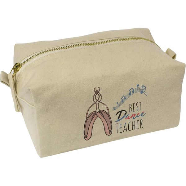 'Best Dance Teacher' Canvas Wash Bag/Makeup Case (CS00038434)