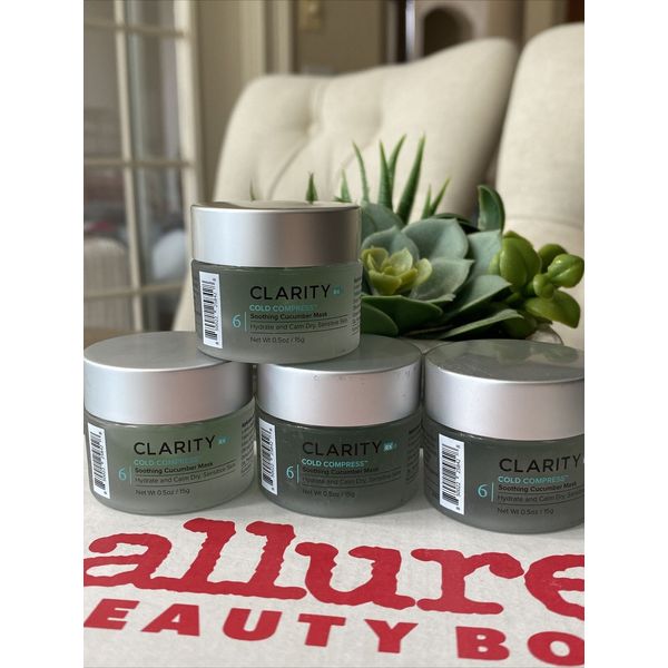 4 Clarity Cold Compress Soothing Cucumber Mask .5oz / 15g Travel Size NWOB