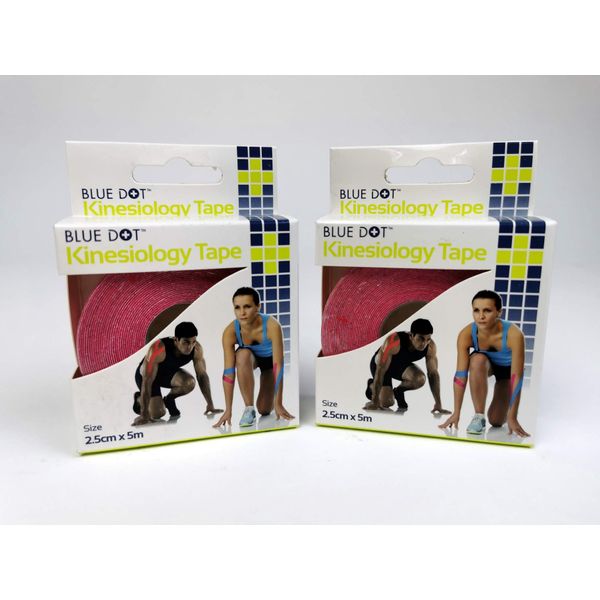 Blue Dot Kinesiology Tape 2.5cm x 5m Pink (2)