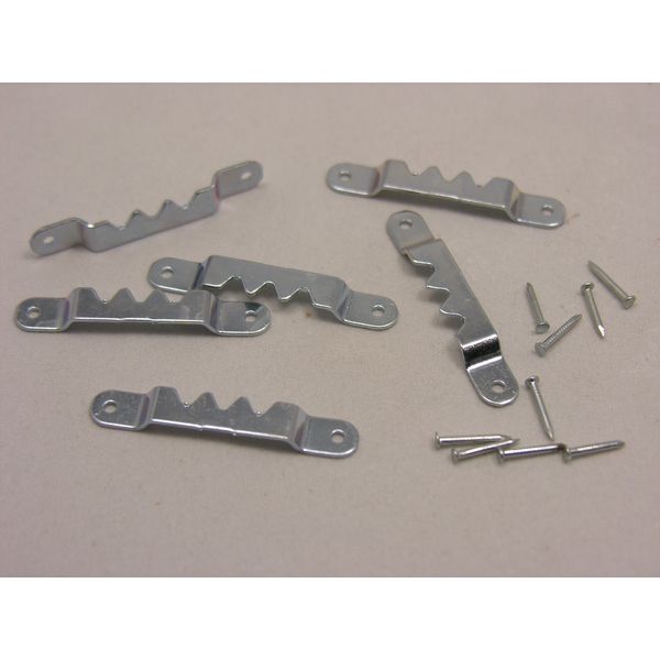 SMALL SAWTOOTH PICTURE FRAME HANGERS 100 PCS 200 3/8" NAILS & FREE SAMPLE PACK