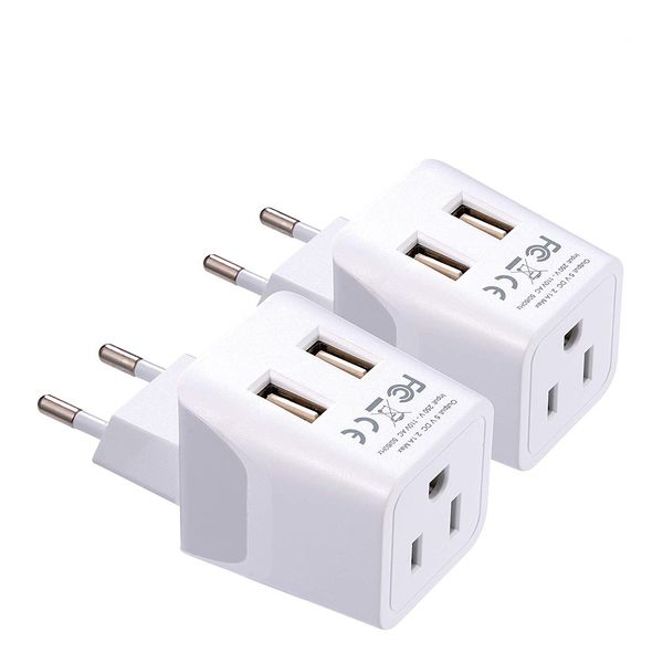 Ceptics Usa Input  European, Egypt Travel Adapter Plug