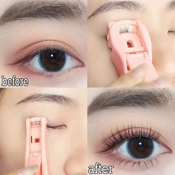 Cute Cat Claw Eyelash Curl Wide Angle Local Clamp Professional Set Refill Pad All Shape Tools