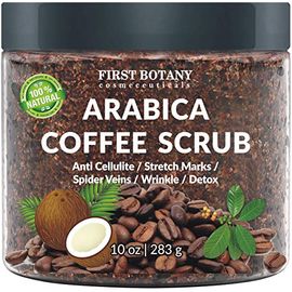 100% Natural Arabica Coffee Scrub with Organic Coffee, Coconut and Shea Butter