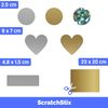 23.5 x 20cm, Large DIY Scratch Off Sticker Sheets - Pack of 5