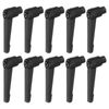 sourcing map 10pcs Adjustable Clamping Lever Handles M6 Female Thread Knobs Rotating Screw Locking Quick Release Ratchet Push Button Handle, Black