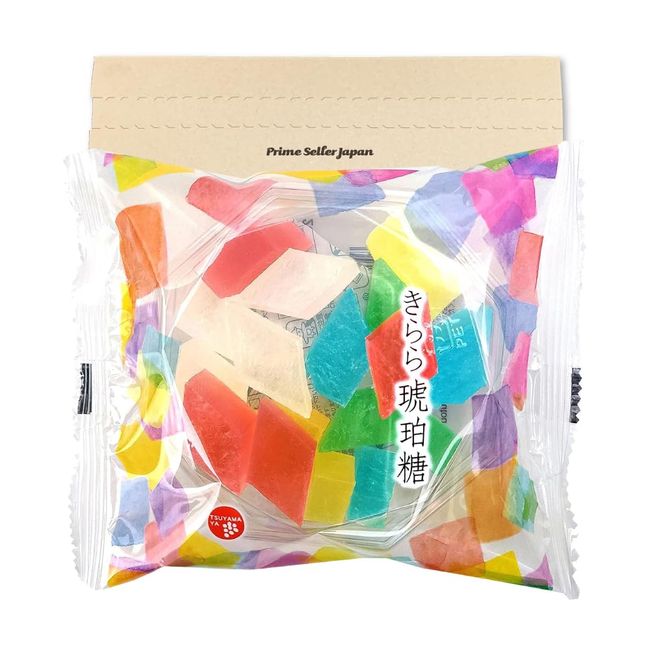 Tsuyamaya Seika Kirara Amber Sugar, 3.5 oz (100 g) x 1 Bag, PSJBOX Agar Jelly, Gift, Jewelry ASMR